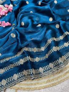 Sari Karsh Exclusivo de Diseño Elegante con Blusa Estilosa, Moderno y Étnico, Última Tendencia India, Ropa de Fiesta Modesta para Mujer - Product Image 6