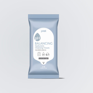 แผ่นเช็ดเครื่องสำอางแบบกำหนดเอง Prreti Korean K-Beauty Hyalruronik Cleansing Tisyu 20 แผ่น ผลิตในเกาหลี - Product Image 1