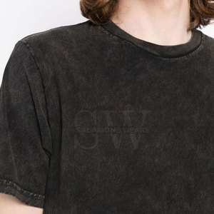 Camiseta con efecto lavado ácido, tela lavada con tacto suave, perfecta para ropa urbana, conjuntos casuales y uso diario. - Product Image 6