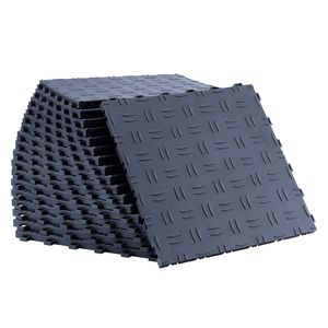 แผ่นปูพื้นโรงรถแบบประกบกัน 50 ชิ้น ขนาด 12 x 12 x 0.53 นิ้ว ป้องกันการลื่น ผิวสัมผัสสองด้าน คุณภาพพรีเมียม - Product Image 1