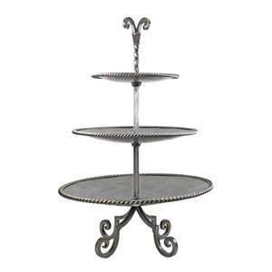 Most Selling Metal 3 Layered Stainless Steel Cake Stand Ideal For Tiered Dessert Arrangements - Product Image 2