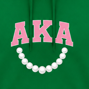 Sudadera con Capucha Verde al por Mayor para Mujer con Letras Griegas Bordadas en Rosa y Diseño 1908, de Forro Polar Suave, Informal, para Hermandades - Product Image 6