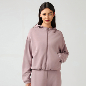 Sudadera con capucha y cremallera para mujer, corte holgado, nueva colección 2026, chaqueta deportiva informal para otoño e invierno, ropa para correr y gimnasio, top de entrenamiento, venta al por mayor - Product Image 1