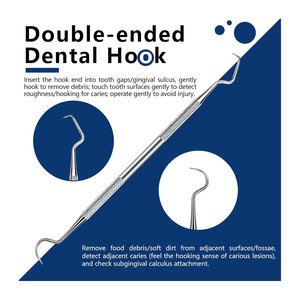 Kit de Herramientas Dentales, Juego de Limpieza Dental de 6 Piezas, Espejo Dental, Palillo, Espátula, Lima y Pinzas de Acero Inoxidable Profesional - Product Image 4