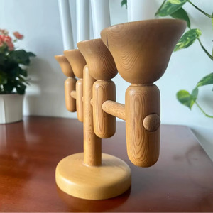 Candélabre porte-bougie à 4 bras, style nordique scandinave, décoration moderne minimaliste pour la maison, centre de table, support pour bougies coniques - Product Image 5