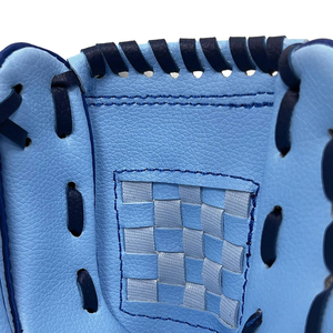Gant de baseball tendance 2026 en cuir bleu clair, à doigts complets, à lacets, unisexe, pour sports de plein air, antidérapant, toutes saisons, avec logo personnalisé - Product Image 3