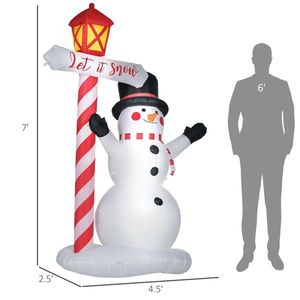 Muñeco de Nieve Inflable Navideño para Decoración de Jardín en la Temporada Festiva - Product Image 4