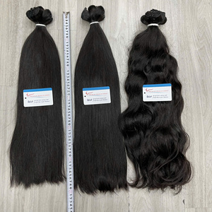 Sale Off 15%!!! Natural Black Wavy Weft Color Hair 100% Raw Vietnamese Human Hair No <b>tangle</b> No Shedding Wholesale - Product Image 4