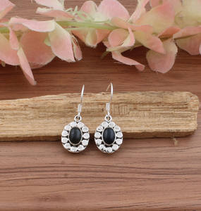 Natural <b>Black</b> Onyx Drop <b>Earrings</b> 925 Sterling Silver Luxury Party Jewelry <b>for</b> <b>Women</b> Classic <b>Black</b> Gemstone Wholesale - Product Image 4