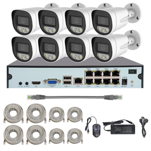 Système de sécurité NVR PoE 8 canaux AI 4MP/8MP avec détection humaine et de véhicules, audio bidirectionnel, H.265, ensemble de vidéosurveillance extérieur 2K/4K - Product Image 2