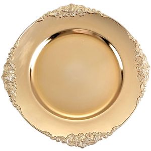 Assiette de Présentation en Métal Doré Martelé, Façonnée pour la Restauration, Taille et Logo Personnalisables - Product Image 4