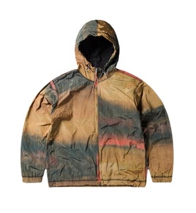 Chaqueta de nailon a prueba de viento con capucha y estampado de flores de poliéster 100%, jersey con cremallera, ropa deportiva personalizada, chaqueta cortavientos con forro estampado - Product Image 1
