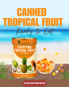 Kim Minh International - Cóctel de Frutas Tropicales en Sirope, 560 g, Enlatado, Premium, Exótico y Delicioso - Product Image 2