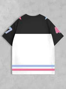 Camiseta Deportiva de Poliéster con Cuello en V Extra Grande para Hombre, Personalizada con Sublimación, Estilo Urbano de Verano, Manga Corta, Corte Holgado - Product Image 6