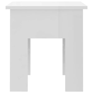 Table basse moderne en bois d'ingénierie blanc laqué, style contemporain - Product Image 6