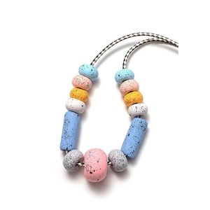 Collar de Cuentas de Madera y Resina de Diseño Artesanal, Accesorios de Moda Artísticos de Cristal para Uso Casual y de Fiesta - Product Image 3