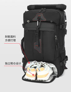 Multi Functional Business Laptop <b>Backpack</b> Heavy Duty Travel Rucksack with Bottom Shoe Compartment and Side Grab Handle - Product Image 5