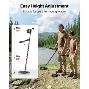 Detector de Metales Profesional a Prueba de Agua de 12 Pulgadas para Adultos, Detector de Oro de Alta Precisión, Auriculares Inalámbricos, 7 Accesorios de Caza - Product Image 5