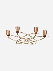 Customization luxury Metal 4 candle holder <b>candelabra</b> home decoration for wedding parties and all other places - Product Image 3