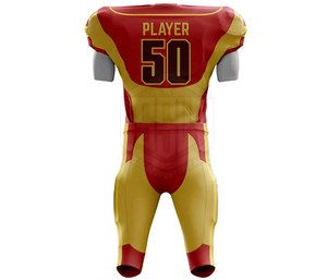 Último diseño, uniforme de fútbol americano personalizado de tela suave de poliéster, conjunto de jersey y pantalón a precio asequible - Product Image 3