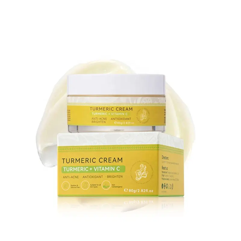 Turmeric Face Cream 80g / 2.82 oz for Dark Spots Vitamin C Natural Turmeric Skin Brightening Lotion Glow Skin Face Moisturizer