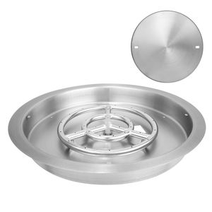 Braciere da Incasso in Acciaio Inossidabile da 19 Pollici con Bruciatore da 92.000 BTU e Coperchio, per Gas Naturale e Propano - Product Image 1