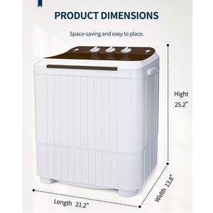 Lavatrice Semi-Automatica XPB35 188S 16.5Lbs Standard USA a Doppio Tubo, Opzione Bicolore Bianco e Marrone - Product Image 3