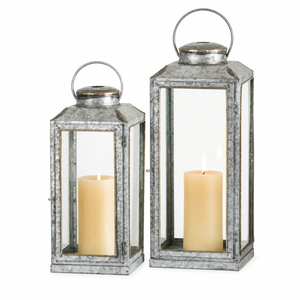 Custom Luxury Galvanized Metal <b>Lantern</b> Vintage Iron Tabletop <b>Hurricane</b> Light Rustic Modern Farmhouse Decor Outdoor - Product Image 4