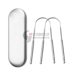 Grattoir à langue en acier inoxydable conducteur de chaleur, rinçage à l'eau chaude, confort amélioré, expérience sensorielle - Product Image 5