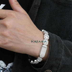 Pulsera de Diamantes Cultivados en Laboratorio con Corte Cojín, Chapada en Oro de 18K, para Mujer, de Plata de la Mejor Calidad, Joyería Elegante para Novia, Disponible al por Mayor - Product Image 2