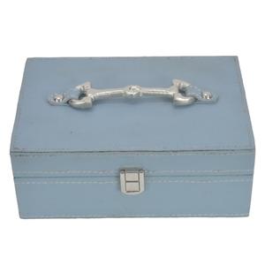 Customizable Gift Box Silver Horse Bit Handle Handmade Leather Storage Boxes & <b>Bins</b> Custom Logo & Design Customer's Size - Product Image 1