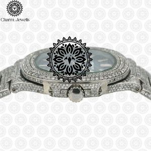 Reloj Redondo de Acero Inoxidable de Lujo Charm_Jewells, 38 mm, Analógico, de Cuarzo, con Bisel de Diamantes, para Mujer - Product Image 2