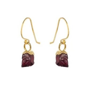 Elegant Handmade 925 Sterling Silver Women's <b>Earrings</b> Gold Rhodium Plated Single Bail Natural Amethyst-Classic Elegant Gift for - Product Image 1