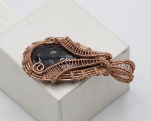 <b>Black</b> Spinel Copper Wire <b>Wrapped</b> Pendant | Natural <b>Black</b> Spinel Gemstone Handmade Jewelry | Healing Crystal Pendant Free Size - Product Image 2