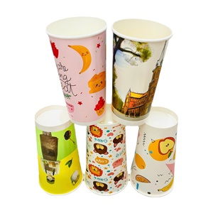 5oz-20oz Custom Logo Printed Craft Paper Single Wall Disposable Food-Grade Ice Cream Cup Lids Wholesale - Product Image 3