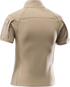 เสื้อยืดแขนสั้นผู้ชาย, เสื้อโปโลแบบสวม Tactical Cargo, เสื้อลายพรางสำหรับกิจกรรมกลางแจ้งพร้อมซิป 1/4 - Product Image 2