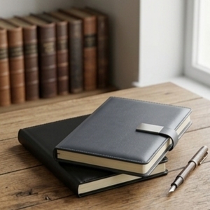 A5 PU Leather <b>Name</b> <b>Plate</b> Notebook Multicolor Executive Journal with Custom Logo for Office Meetings - Product Image 5