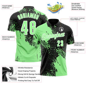 Fabricant de polos de sport personnalisés, tissu polyester de qualité supérieure, impression par sublimation, vente en gros de vêtements de sport - Product Image 3