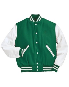 Men's Blue <b>Varsity</b> <b>Jacket</b> White Sleeve Solid Color Button Closure Casual Autumn Wear Regular Fit Turn-down Collarvarsity <b>jacket</b> - Product Image 5