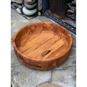 Cuenco moderno de granja, cuencos de frutas para ensaladas, cuencos decorativos ecológicos de madera para servir, vajilla a precios auténticos - Product Image 5