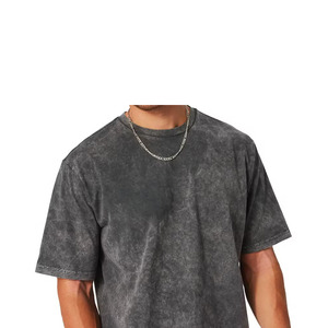 Approvisionnement direct usine : Nouveau T-shirt délavé à l'acide, différentes couleurs, logo personnalisé, meilleur design, col style streetwear, coupe oversize, personnalisable - Product Image 5