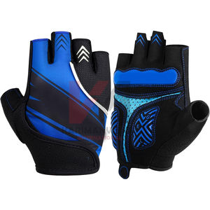 Gants de cyclisme pour VTT, hommes et femmes, demi-doigts, pour entraînement sportif, avec coussinets en gel antidérapants de 5 mm, respirants et durables - Product Image 1