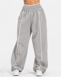 Conjunto Deportivo de Dos Piezas para Mujer con Cremallera y Líneas en Contraste, Chaqueta de Corte Holgado y Pantalones de Pierna Ancha, Ropa al Por Mayor - Product Image 5