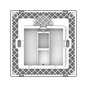 Plaque murale réseau en plastique à port unique de type 86, module de prise réseau, panneau RJ45, plaque frontale, fourni par l'usine - Product Image 4