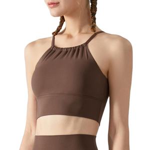 เสื้อชั้นในโยคะแบบมีโครงสำหรับผู้หญิง ระบายอากาศได้ดี ใส่ได้สองด้าน พร้อมแผ่นรองเสริมที่ถอดออกได้ เหมาะสำหรับออกกำลังกาย - Product Image 4