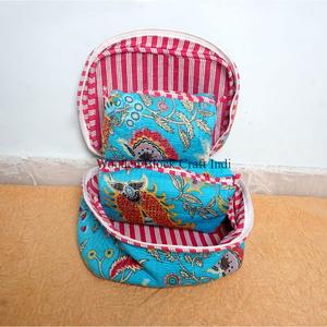 New Arrival Wholesale Handcrafted Tassel Printed 100% Cotton Zipper Closure Small Lightweight Multi-Function Eco-Friendly <b>Case</b> - Product Image 4