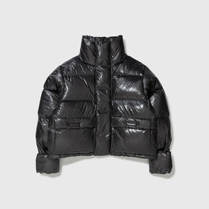 Hot Selling Customise Your Own Design Thick Warmer Shiny Nylon Puffer Jacket Factory Made Goose Down Filling Bubble Down <b>Coat</b>. - Product Image 1
