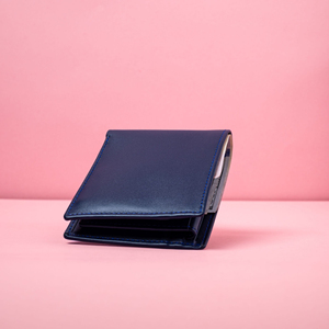 Leather <b>Wallet</b> Men Blocking Slim Bifold Durable Genuine Leather <b>Long</b> Polyester for Business Professionals Wholesale - Product Image 3