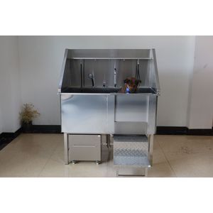 Station de lavage pour chiens en acier inoxydable de 50 pouces pour le nettoyage et le bain des animaux de compagnie - Product Image 5
