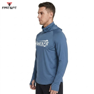 Vente en gros de sweats à capuche de pêche pour hommes, à manches longues, légers, respirants, à séchage rapide, avec sublimation de logo - Product Image 3